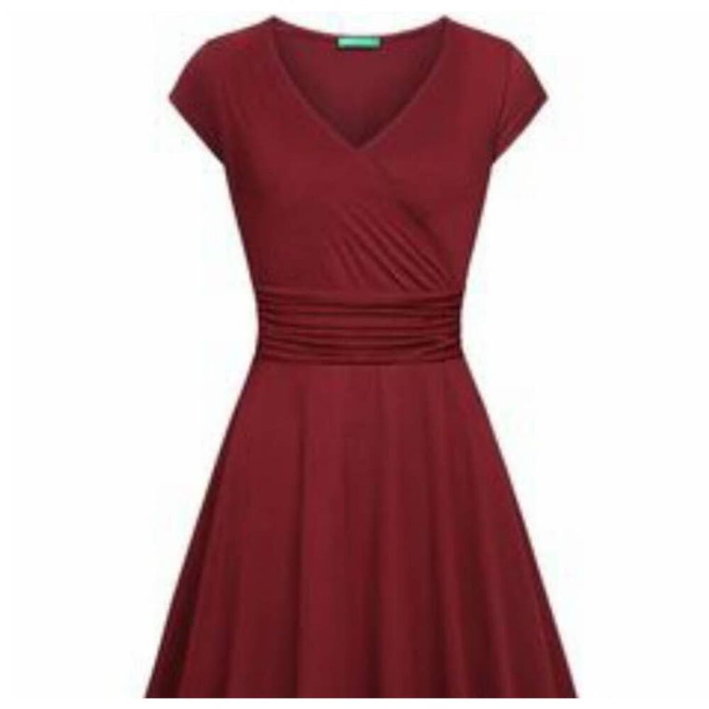 Kimmery  Dark Red Midi Dress 2XL NWOT Jersey Knit